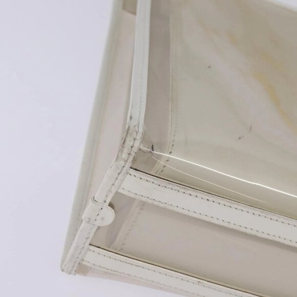 GUCCI Tote Bag Vinyl Clear Silver 001 2122 1773 Auth 143275 - Picture 4 of 16